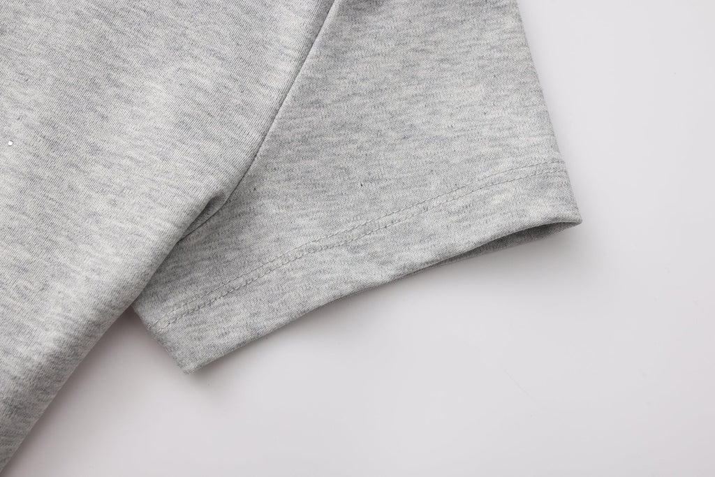 Grey Text Short Sleeved Tee