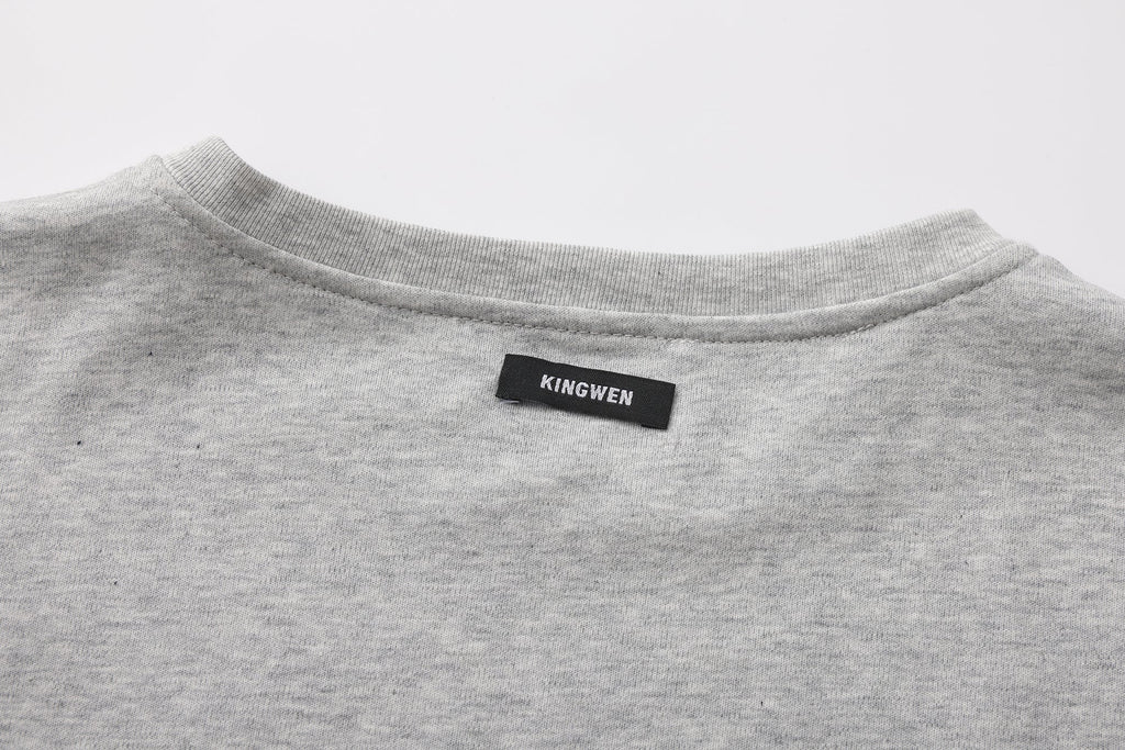 Grey Text Short Sleeved Tee