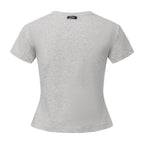Grey Text Short Sleeved Tee