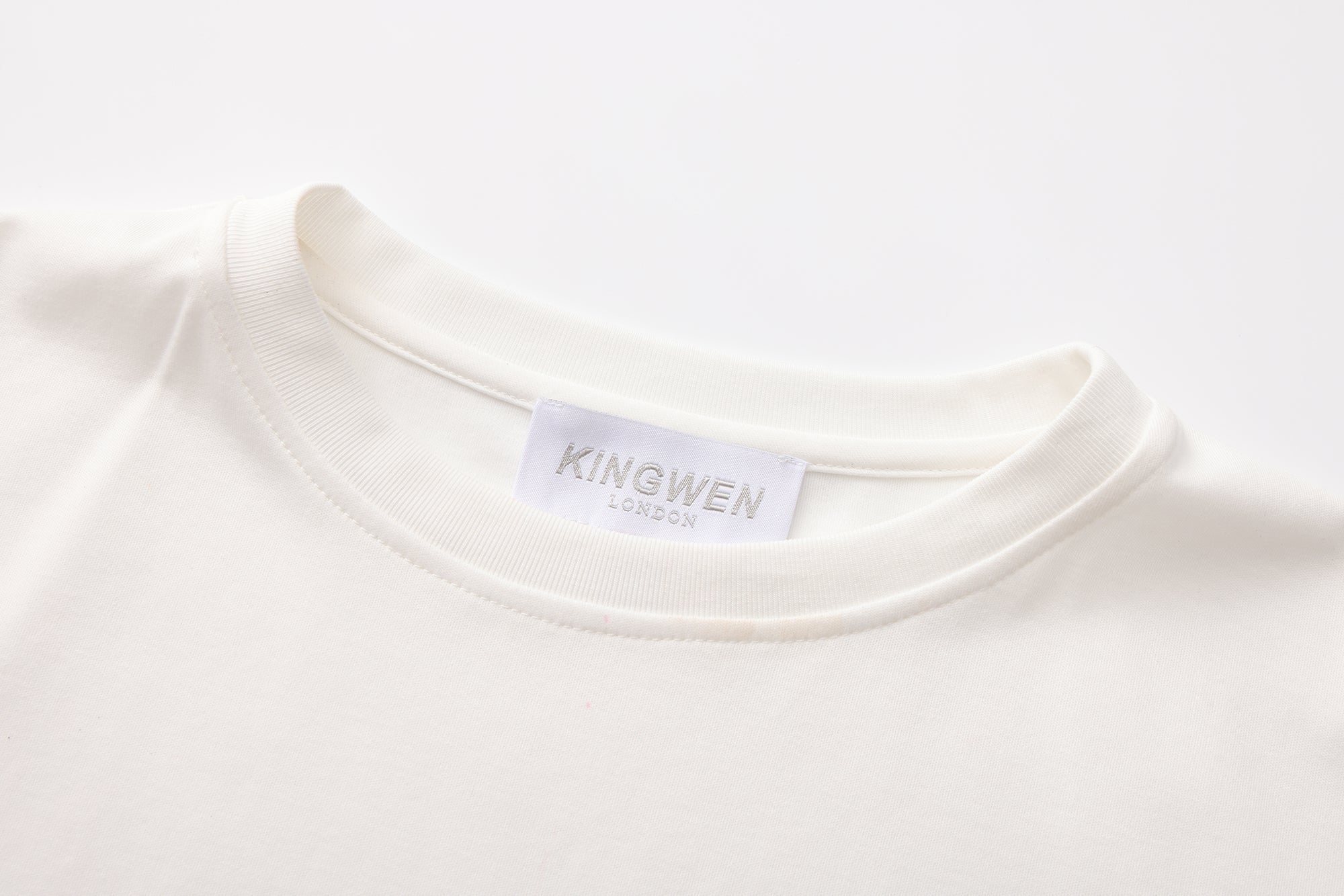 White Floral Gradient Short-Sleeved Tee