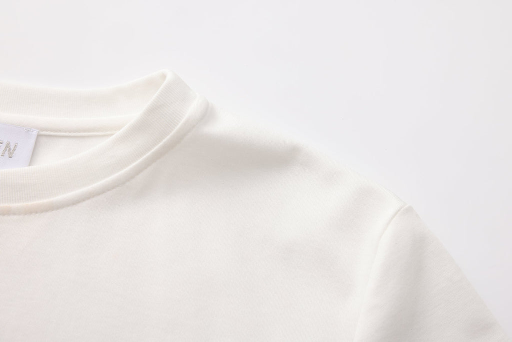 White Floral Gradient Short-Sleeved Tee