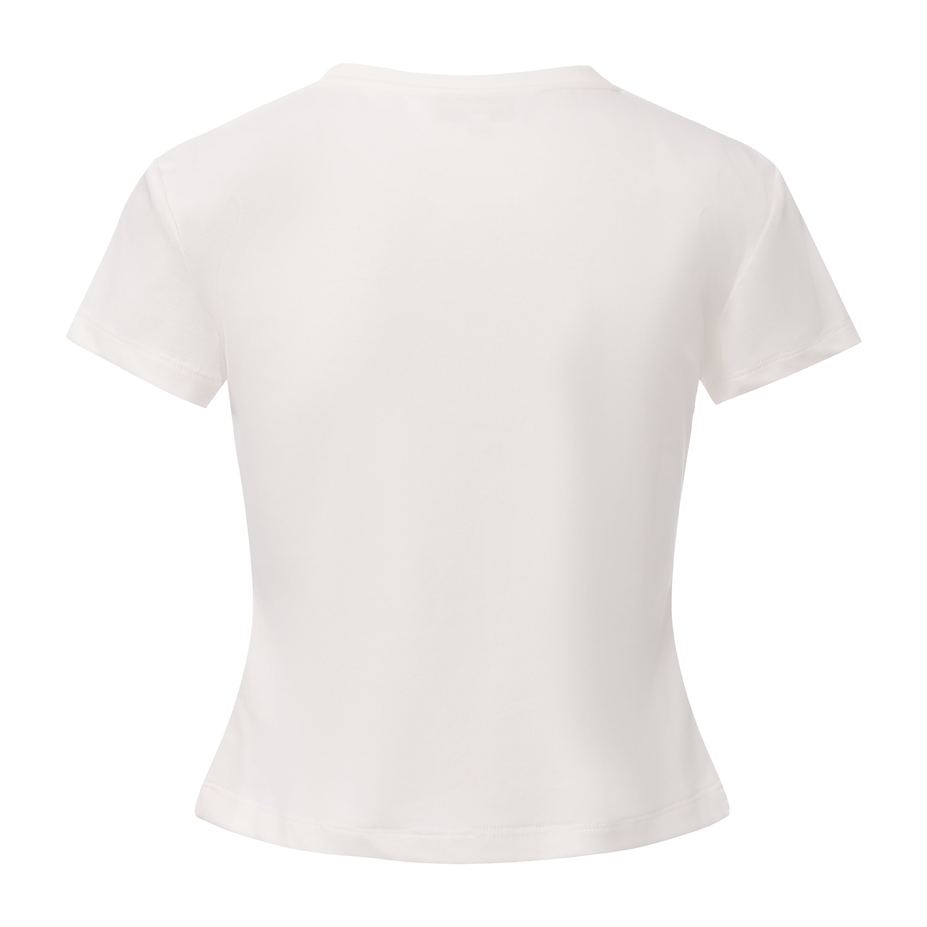 White Floral Gradient Short-Sleeved Tee