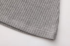 Grey Square-Neck Trimmed Top
