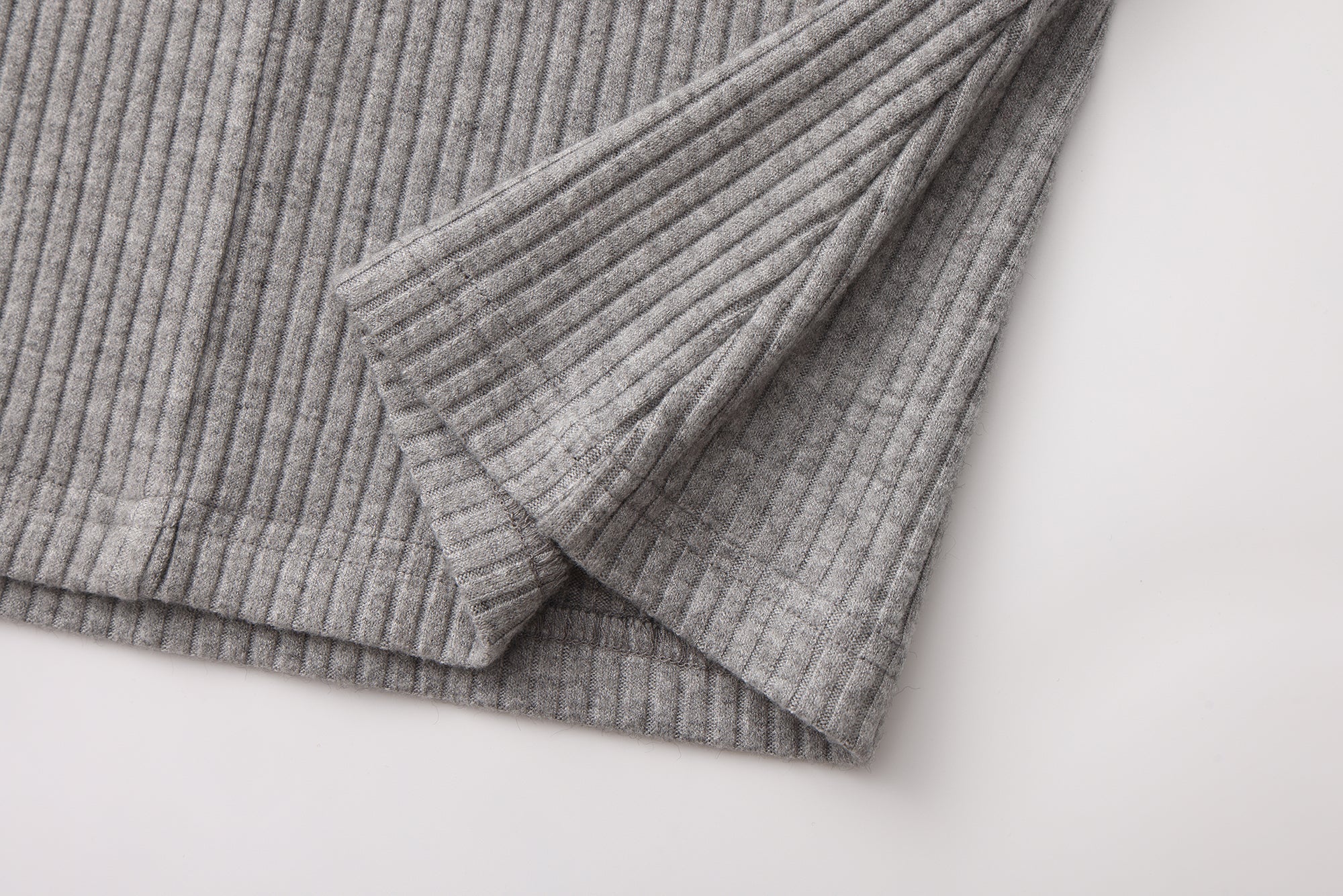 Grey Square-Neck Trimmed Top