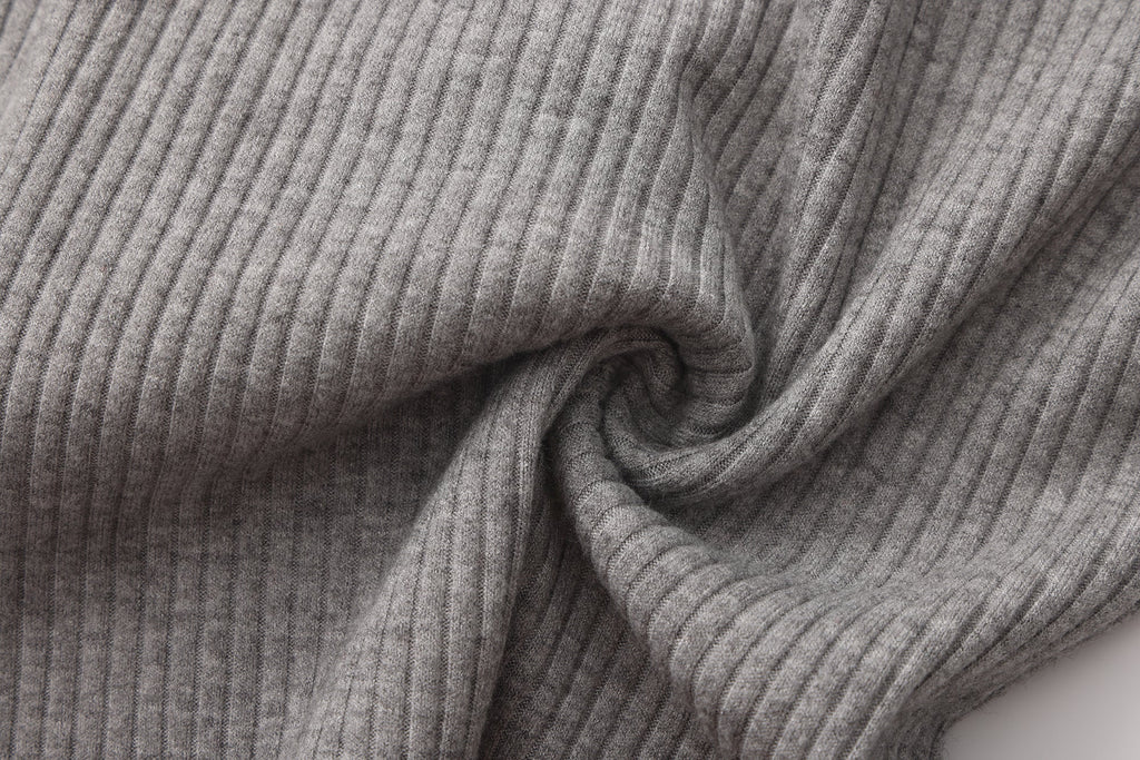 Grey Square-Neck Trimmed Top