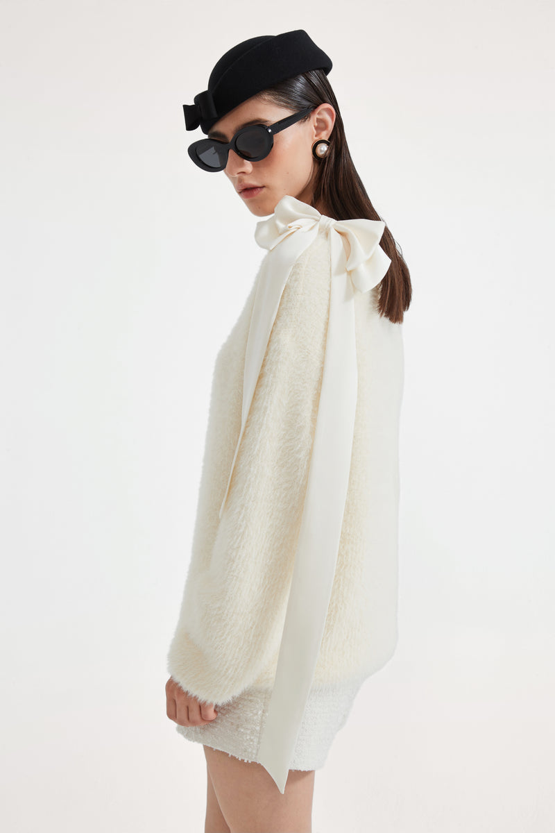 White Tweed Shorts