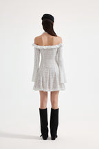 White Lace Off-The-Shoulder Dress