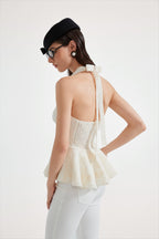 White Fitted Flare Jeans