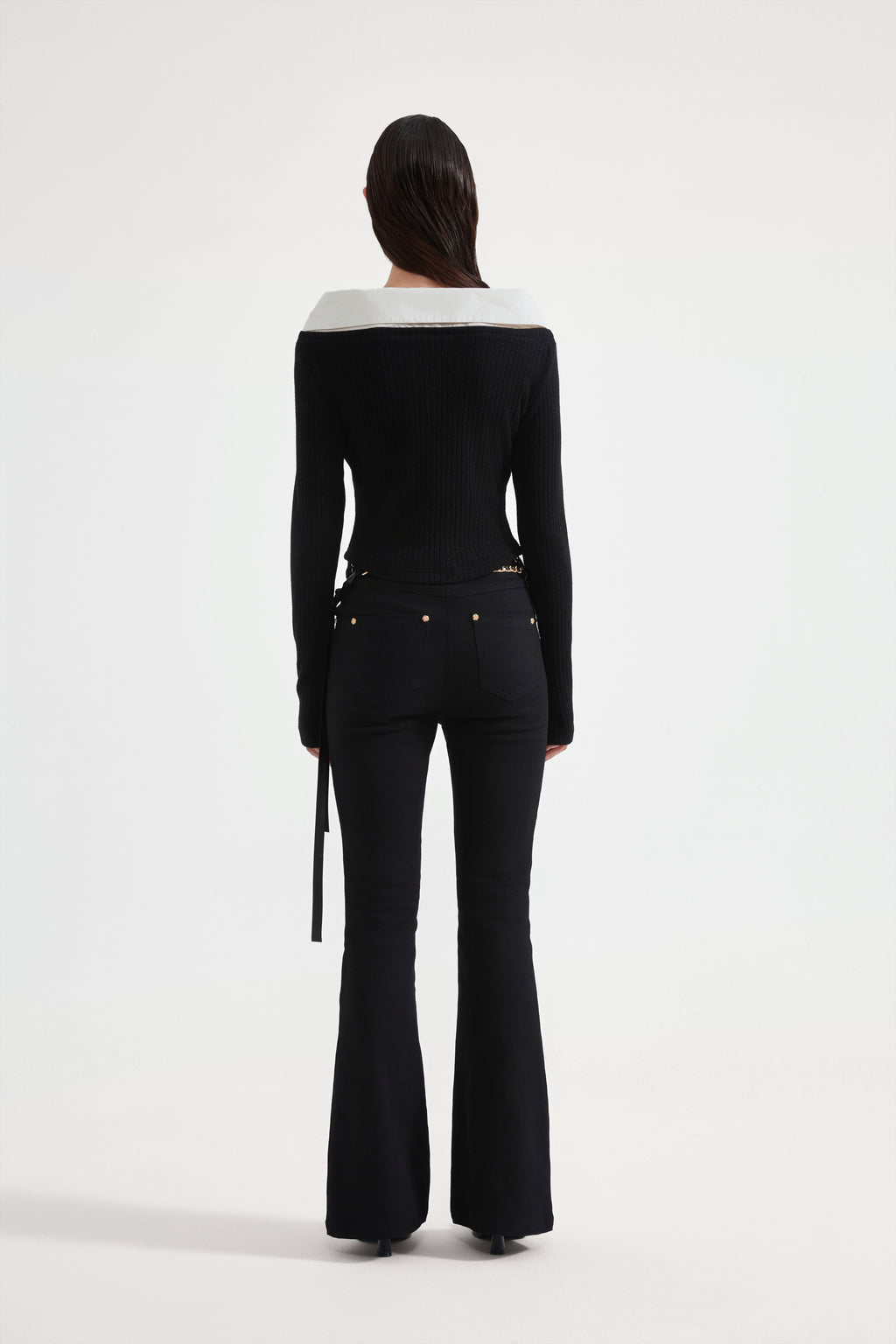 Black Knit Patchwork Base Layer