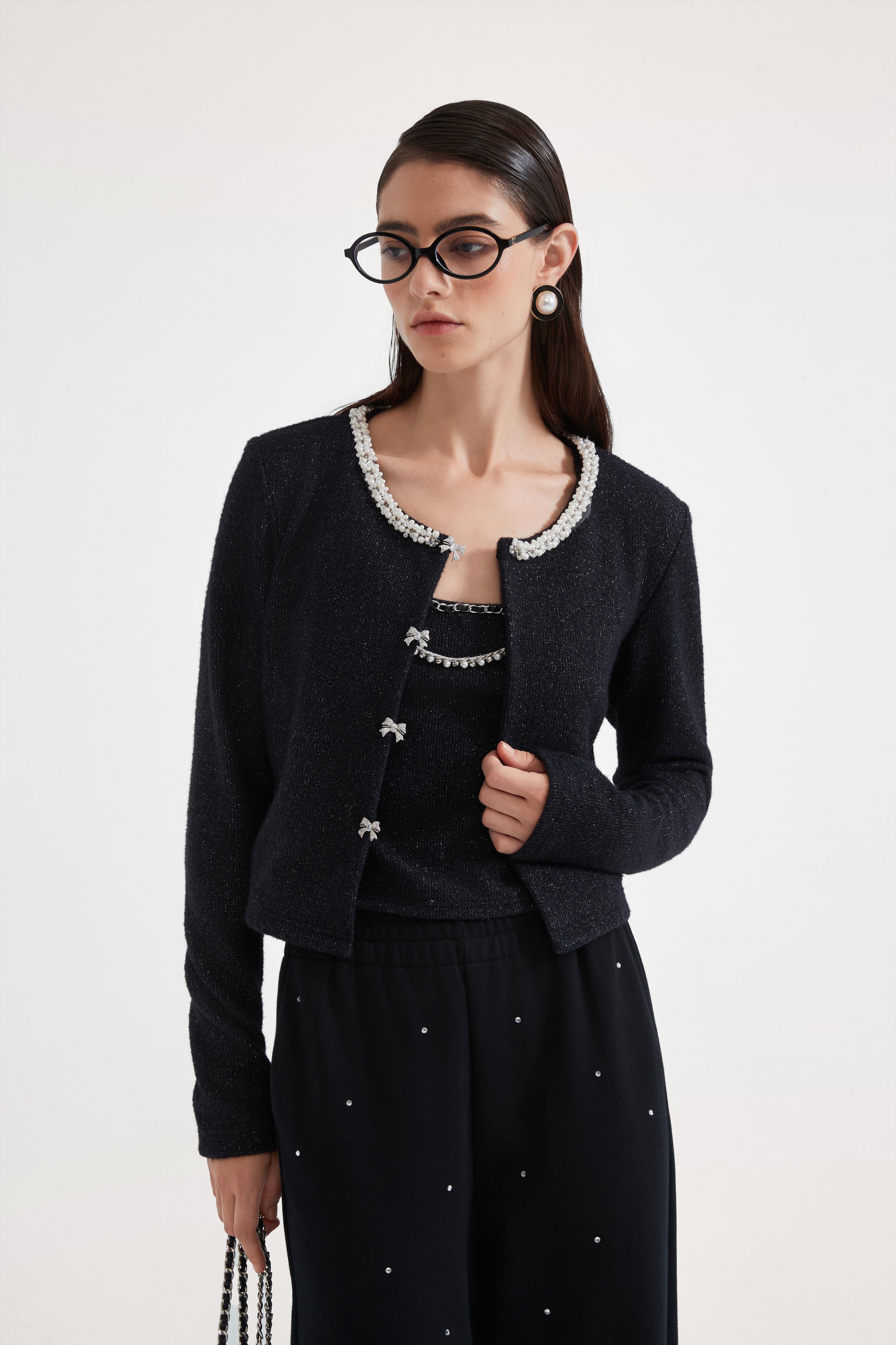 Black Knitted Cardigan