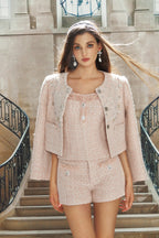 Pink Woven Mesh Jacket