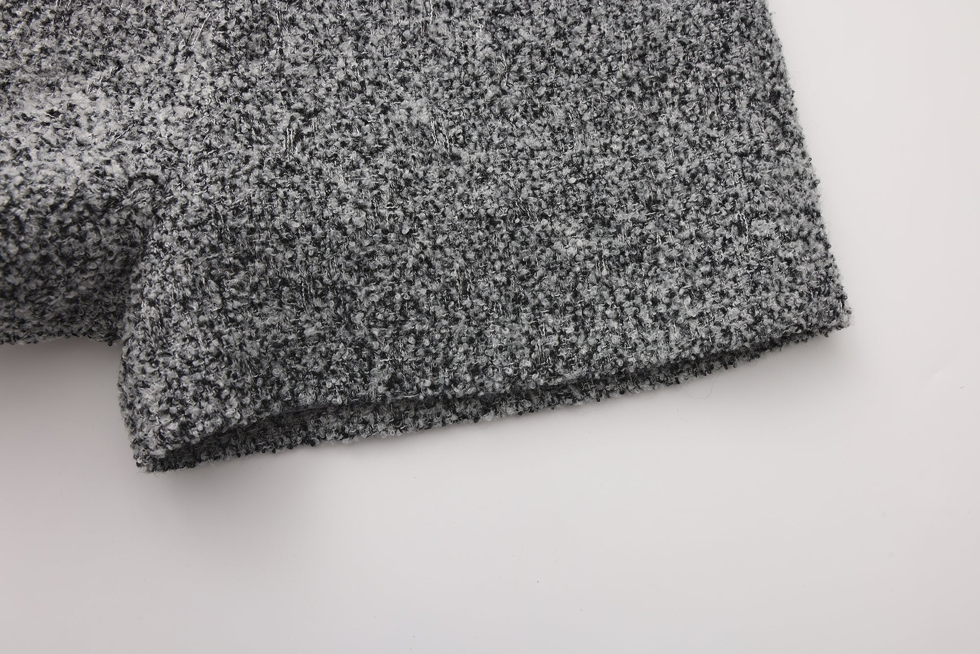 Gray Looped Woolen Shorts