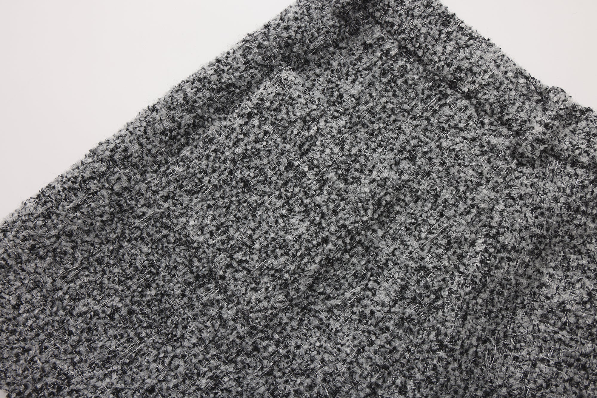 Gray Looped Woolen Shorts