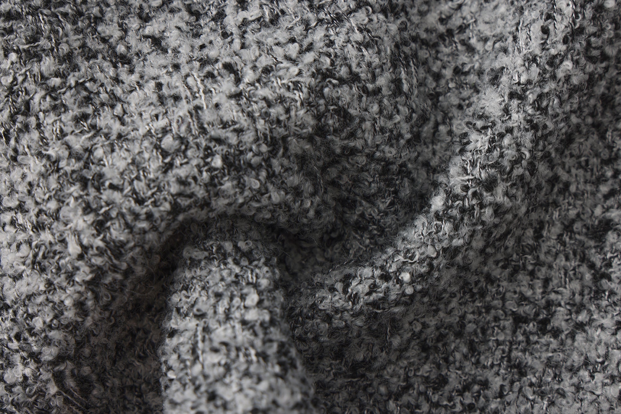 Gray Looped Woolen Shorts