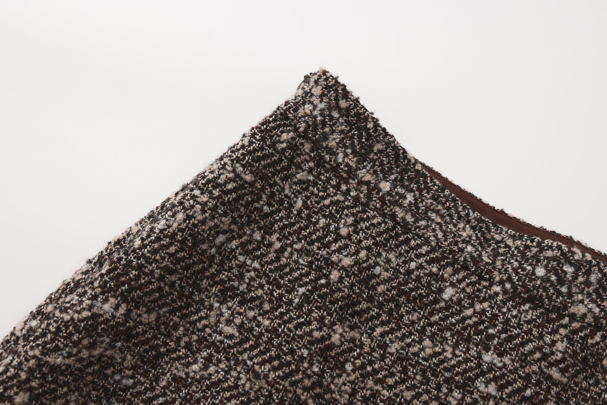 Coffee-Colered Tweed Pencil Skirt