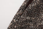 Coffee-Colered Tweed Pencil Skirt