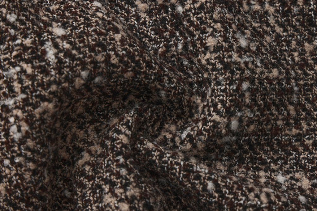 Coffee-Colered Tweed Pencil Skirt