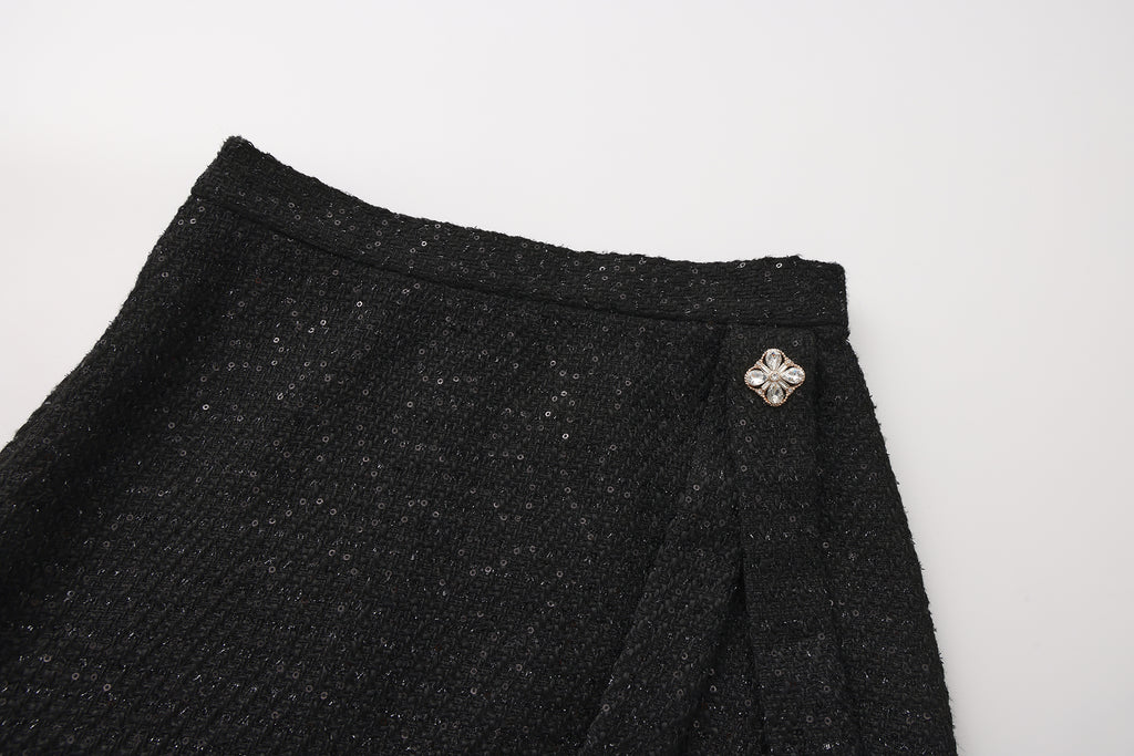 Black Woven Halter Top & Dress