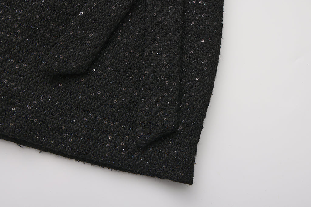 Black Woven Halter Top & Dress