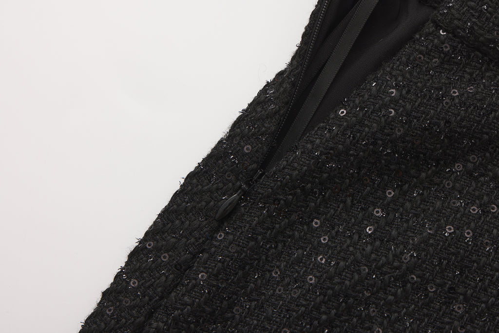 Black Woven Halter Top & Dress