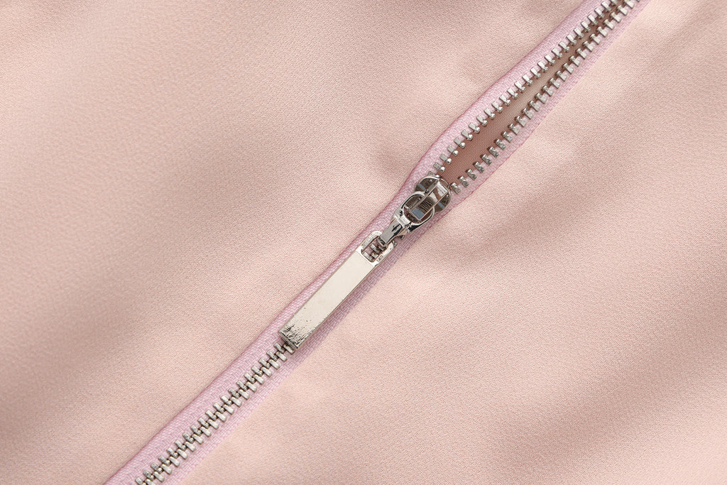 Pink Beaded Halter Cropped Top