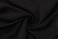 Black Metal-Strapped Ruched Fitted Dress