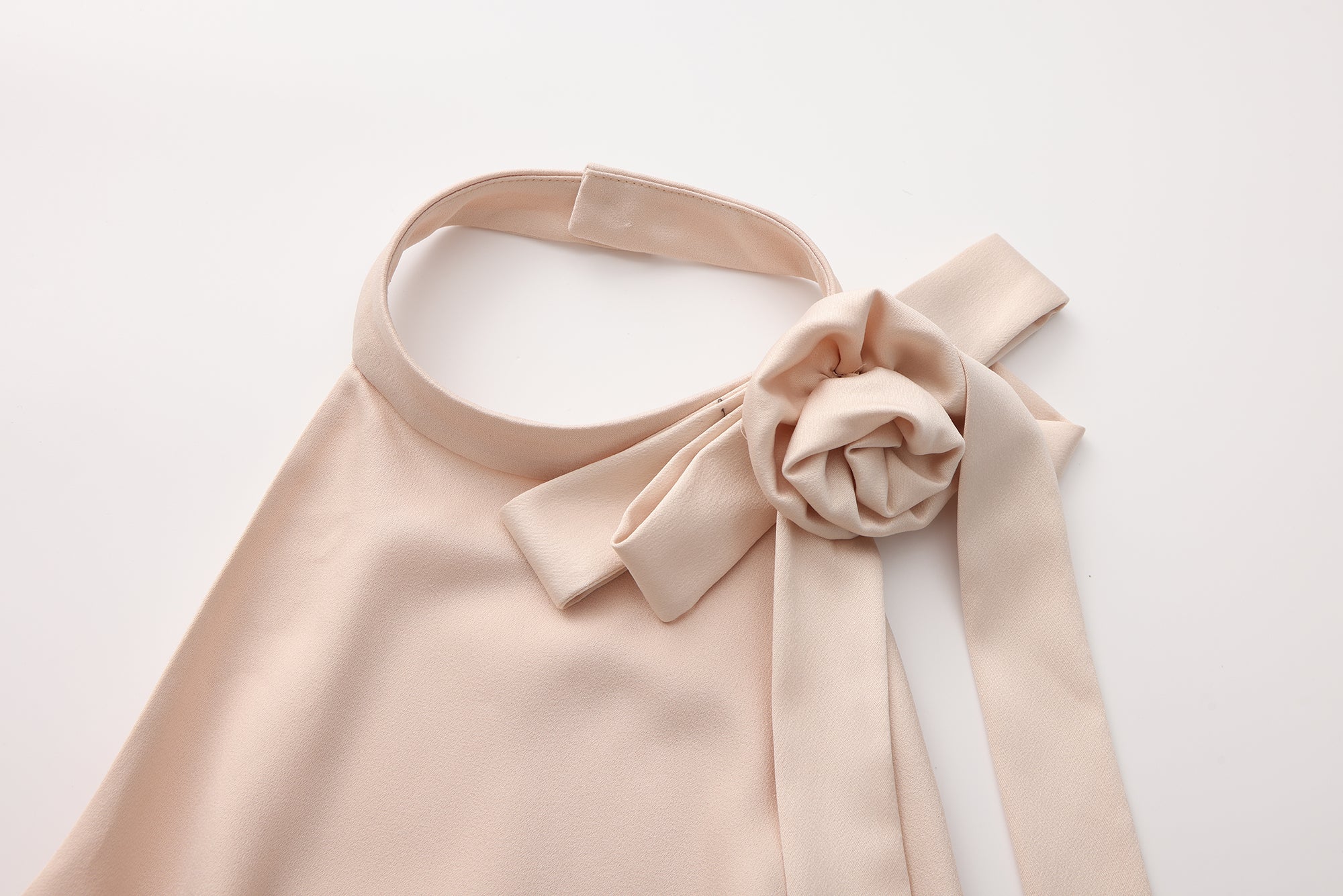 Pink Halter Ruched Dress