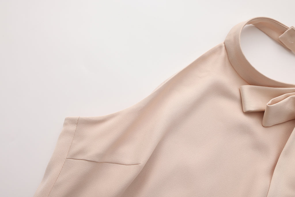 Pink Halter Ruched Dress