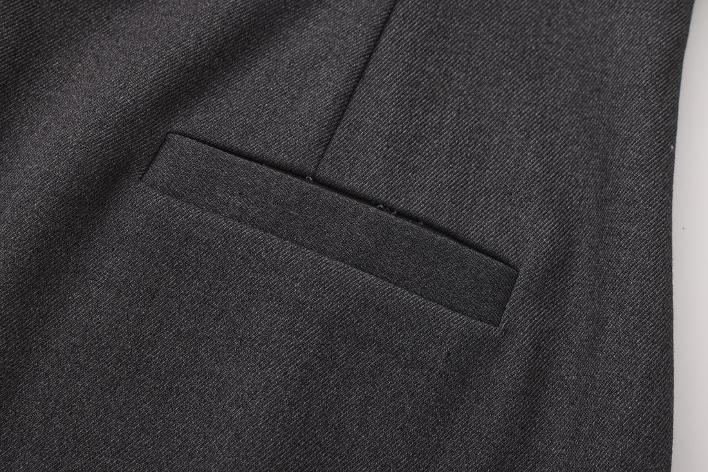 Gray Collar-Patchwork Dress