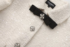 White Tweed Bow Jacket (Detachable Bow)
