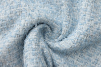 Blue Tweed Pencil Skirt
