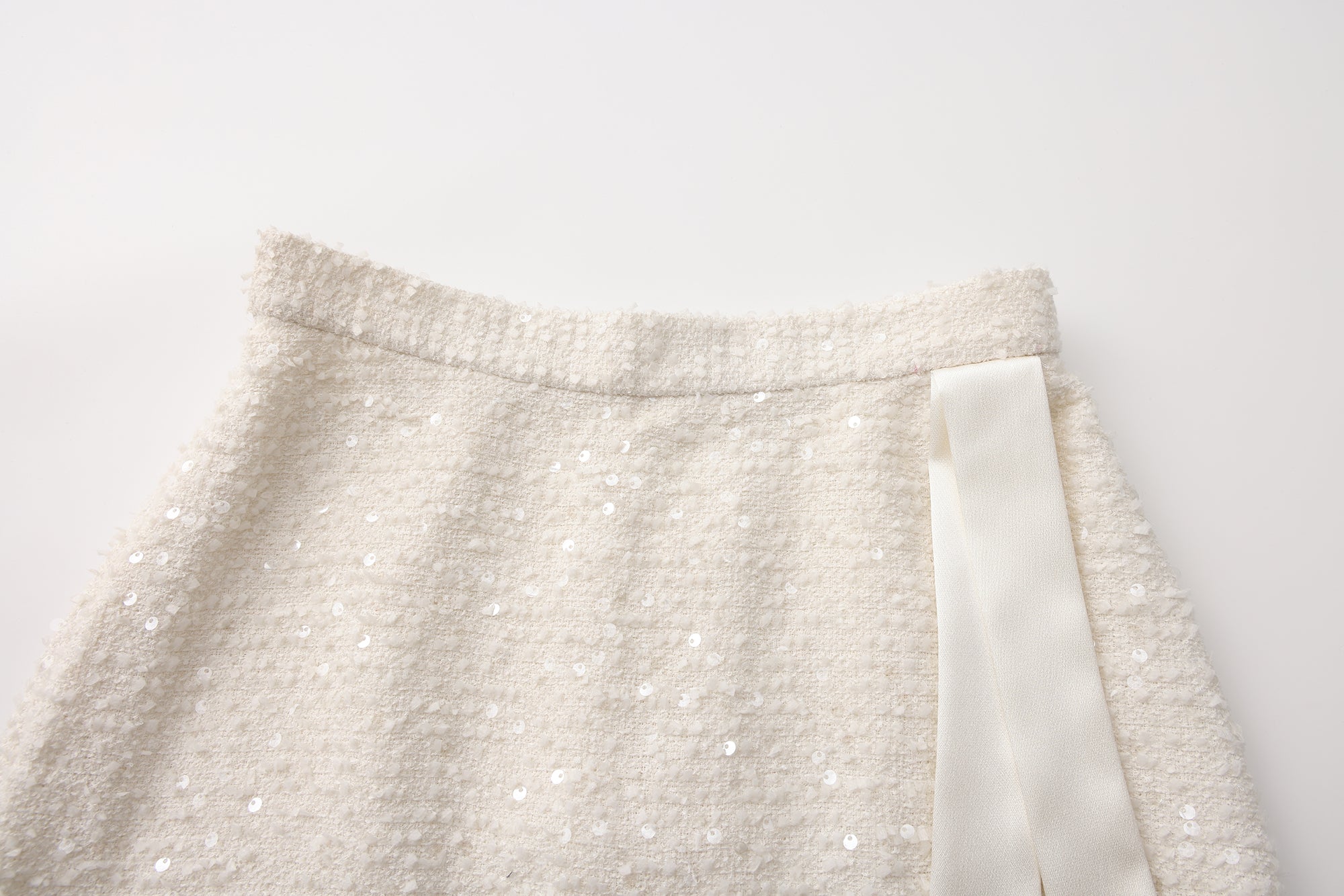 White Tweed Pencil Skirt