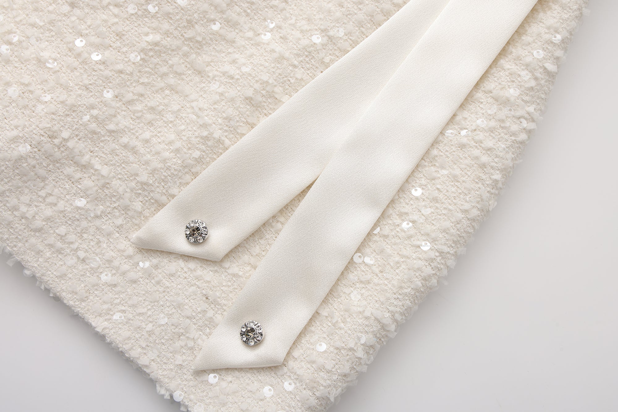 White Tweed Pencil Skirt