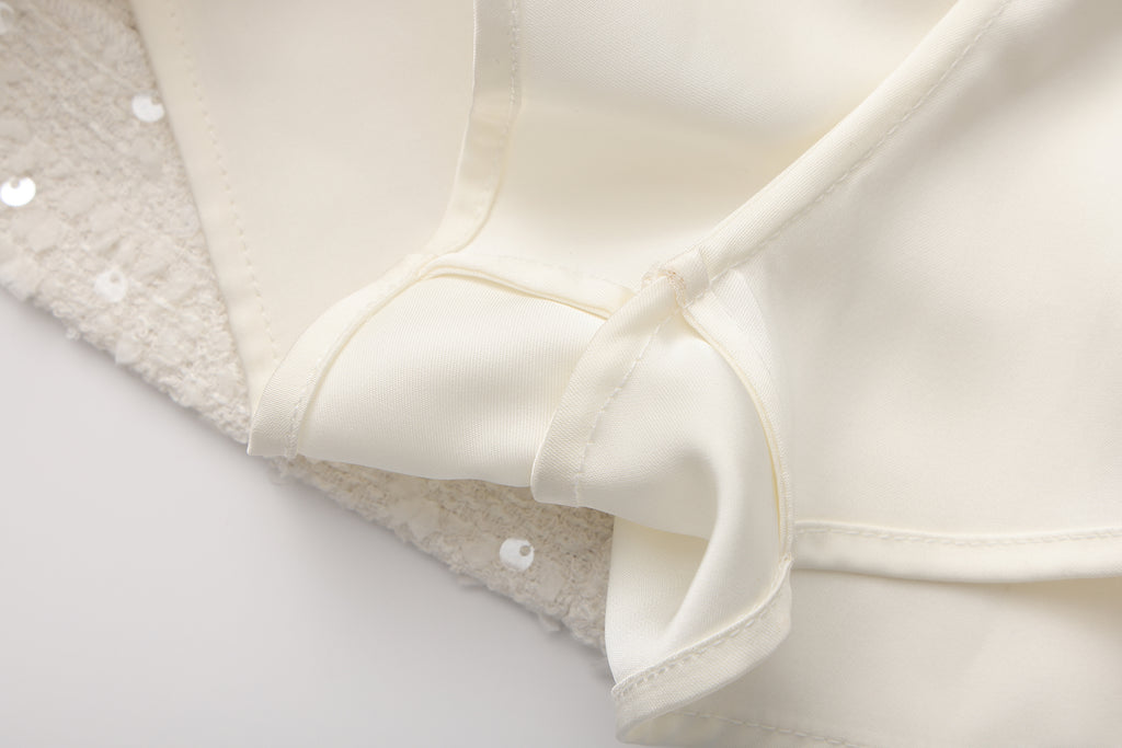 White Tweed Pencil Skirt