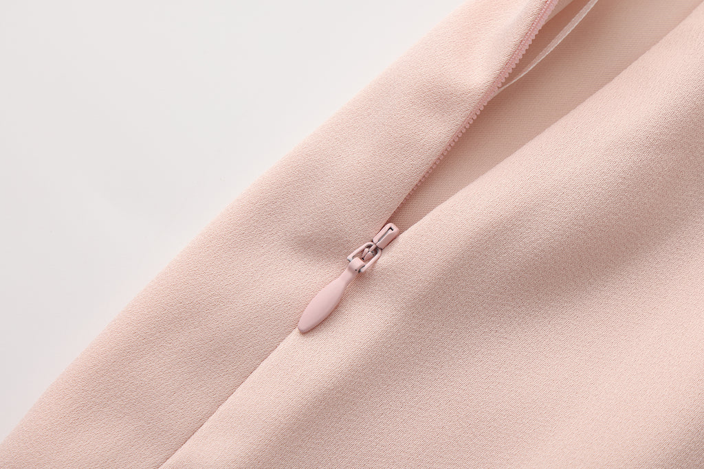 Pink Beaded Pencil Skirt