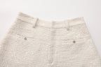 White Tweed Shorts