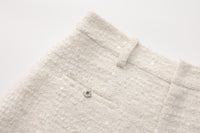 White Tweed Shorts