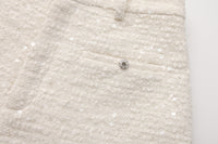 White Tweed Shorts
