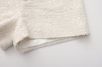 White Tweed Shorts