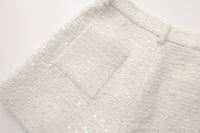 White Tweed Shorts