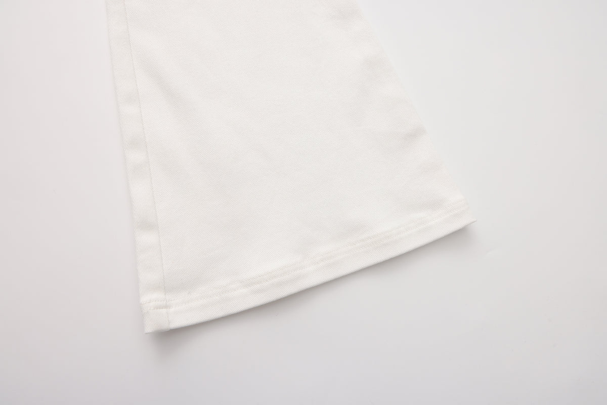 White Fitted Flare Jeans