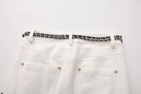 White Fitted Flare Jeans