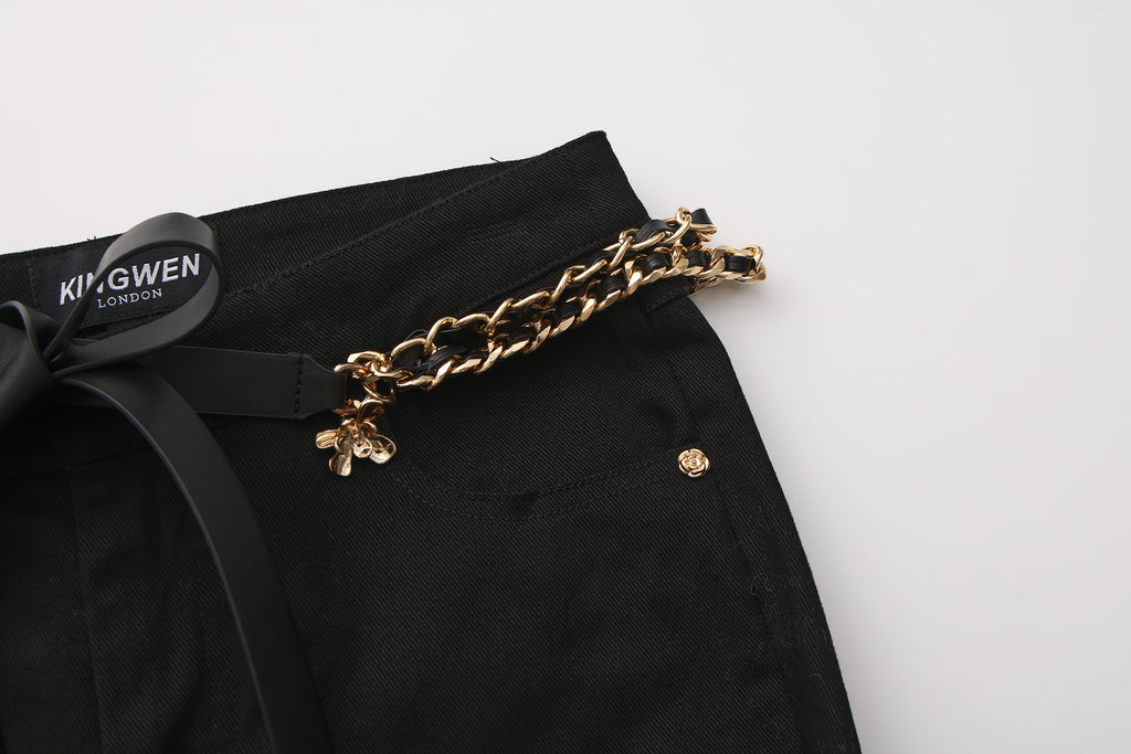 Black Fitted Flare Jeans