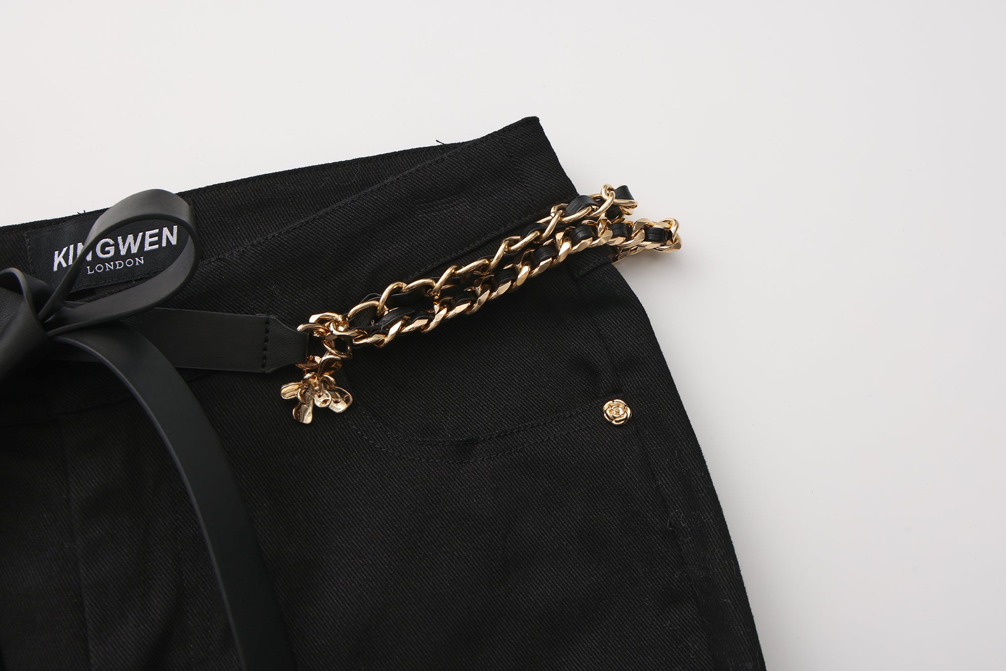 Black Fitted Flare Jeans