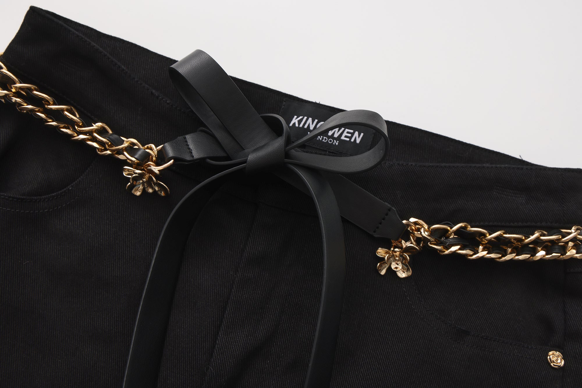 Black Fitted Flare Jeans