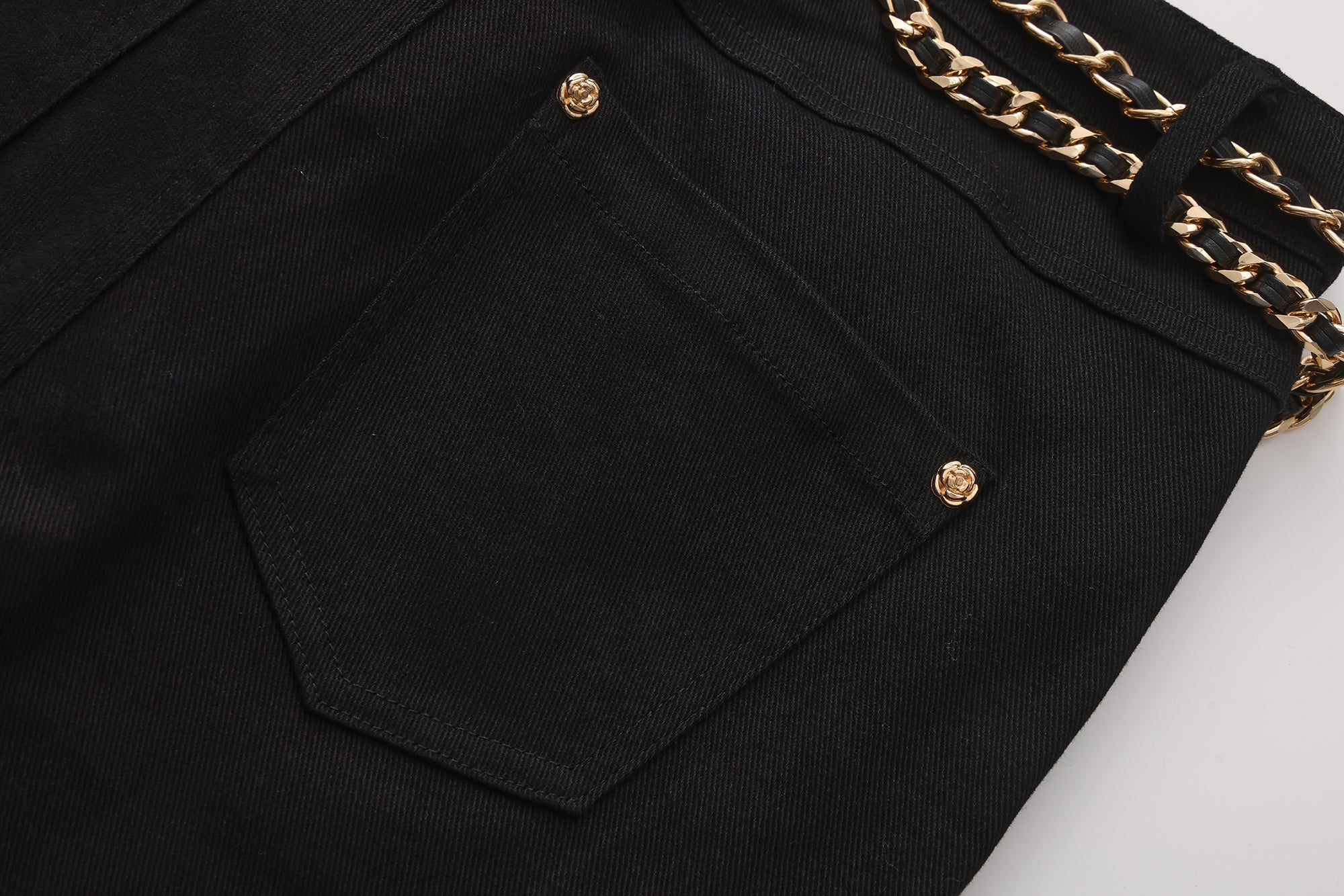 Black Fitted Flare Jeans