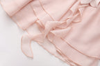 Pink Shimmering Iris-Patterned Long-Sleeved Top