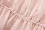 Pink Shimmering Iris-Patterned Long-Sleeved Top
