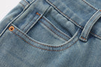 Flared Jeans With Lace Pockets
