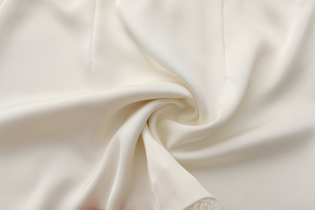 White Strapless Santin Dress